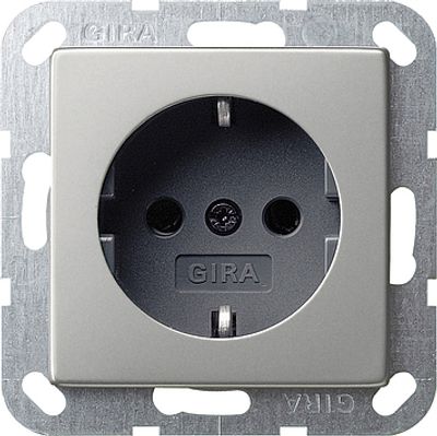 GIRA stopcontact edelstaal RA 0466600 inbouw