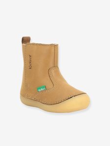 Leren laarzen Socool Cho KICKERS® 1e stappen voor jongensbaby's camelkleurig