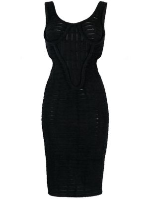 Genny robe moulante à découpe - Noir