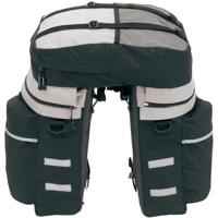 Fietstassen set met rugtas 3 delig - zwart/grijs - 43 liter - 31 x 41 cm - polyester Fietstassen set met rugtas 3 delig - zwart/grijs - 43 liter - 31 x 41 cm - polyester