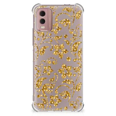 Nokia C32 Case Gouden Bloemen Nokia C32 Case Gouden Bloemen