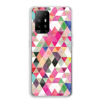Gekleurde driehoekjes: Oppo A95 5G Transparant Hoesje