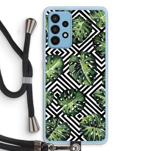 Geometrische jungle: Samsung Galaxy A52 Transparant Hoesje met koord