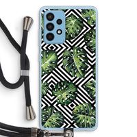 Geometrische jungle: Samsung Galaxy A52 Transparant Hoesje met koord