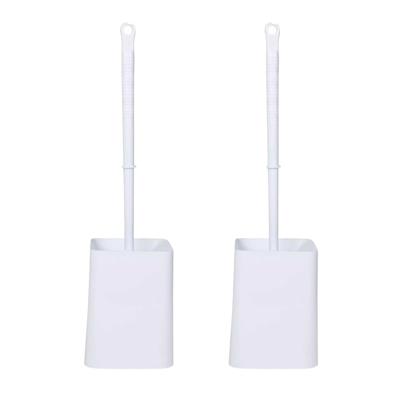 Benson Toiletborstel met houder - 2x - wit - kunststof - WC borstel - 41 cm