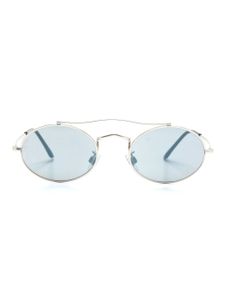 Giorgio Armani lunettes de soleil à monture ronde - Argent