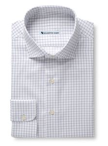 BELGRIBA - Marineblauwe geruite twill overhemd - DARCi 3