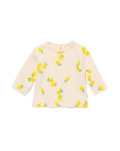 HEMA Newborn T-shirt Wafel Citroen Ecru (ecru)