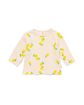 HEMA Newborn T-shirt Wafel Citroen Ecru (ecru)