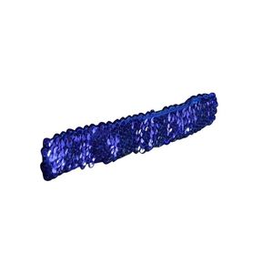 Blauwe glitter pailletten disco haarband   -