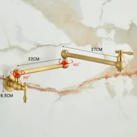 RoyalPour - Luxe Goudkleurige Uitschuifbare Pot Filler Wandkraan