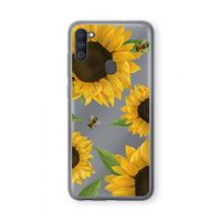 Sunflower and bees: Samsung Galaxy A11 Transparant Hoesje