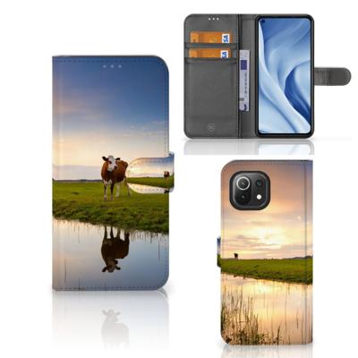 Xiaomi 11 Lite 5G NE | Mi 11 Lite | Telefoonhoesje | Met pasjeshouder | Koe