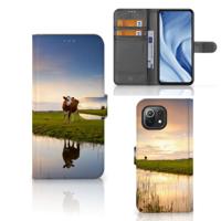 Xiaomi 11 Lite 5G NE | Mi 11 Lite | Telefoonhoesje | Met pasjeshouder | Koe