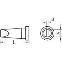 Weller LT-B Soldeerpunt Beitelvorm, recht Grootte soldeerpunt 2.4 mm Inhoud: 1 stuk(s)