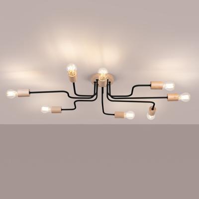 Moderne zwarte Kroonluchter TIMBO 8