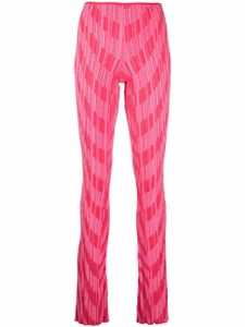 Philosophy Di Lorenzo Serafini pantalon évasé en maille intarsia - Rose