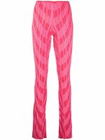 Philosophy Di Lorenzo Serafini pantalon évasé en maille intarsia - Rose