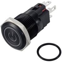 TRU COMPONENTS TC-12647440 Druktoets 250 V/AC 3 A 1x uit/(aan) IP65 Rood Moment Aluminium (geëloxeerd) 1 stuk(s)