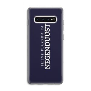 Blijve plakken in Negenduust: Samsung Galaxy S10 4G Transparant Hoesje