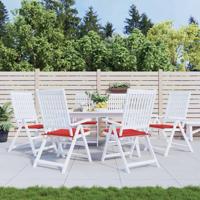 VidaXL Tuinstoelkussens 6 st 40x40x4 cm oxford stof rood