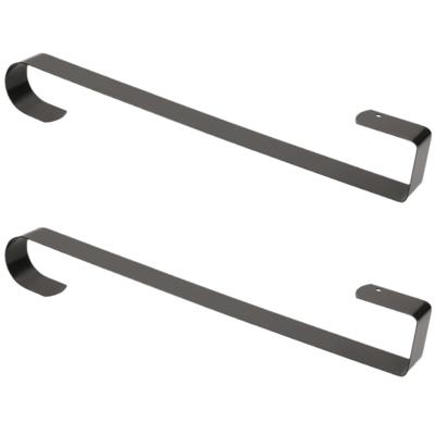 Kerstkrans deurhaak - Set van 2x stuks - 38 cm - metaal - haak - Deurkrans hanger - kerstkrans ophan