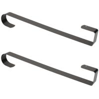 Kerstkrans deurhaak - Set van 2x stuks - 38 cm - metaal - haak - Deurkrans hanger - kerstkrans ophan