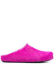 Marni chaussons Fussbett Sabot en raphia - Rose