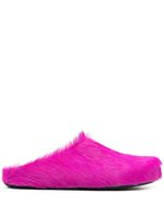 Marni chaussons Fussbett Sabot en raphia - Rose