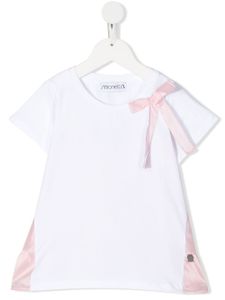 Simonetta t-shirt à détail de nœud - Blanc