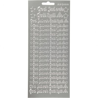Creotime stickers zilver God Jul & Gott Nytt år Creotime stickers zilver God Jul & Gott Nytt år