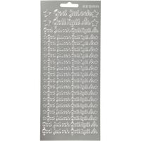 Creotime stickers zilver God Jul & Gott Nytt år - thumbnail