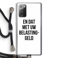 Belastinggeld: Samsung Galaxy Note 20 / Note 20 5G Transparant Hoesje met koord