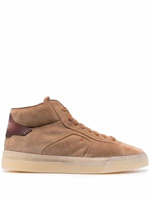 Santoni baskets montantes à lacets - Tons neutres