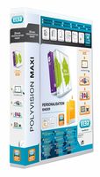 Presentatieringband Oxford Polyvision Maxi A4 XL 4-rings D-mech 25mm transparant - thumbnail