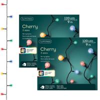 Lumineo kerstverlichting - gekleurd - 120 led lampjes - 9 meter - twinkle - lichtsnoeren