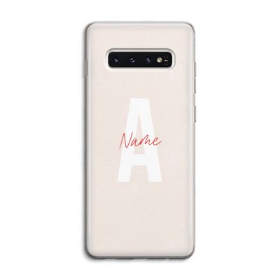 Strawberry Milkshake: Samsung Galaxy S10 4G Transparant Hoesje