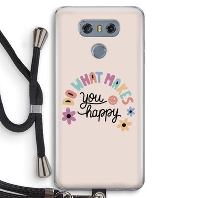 Happy days: LG G6 Transparant Hoesje met koord