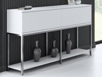 Console LODINO 150 cm wit/zilver