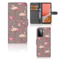 Samsung Galaxy A72 | Telefoonhoesje | Met pasjeshouder | Flamingo