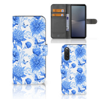 Hoesje voor Sony Xperia 10 V Flowers Blue