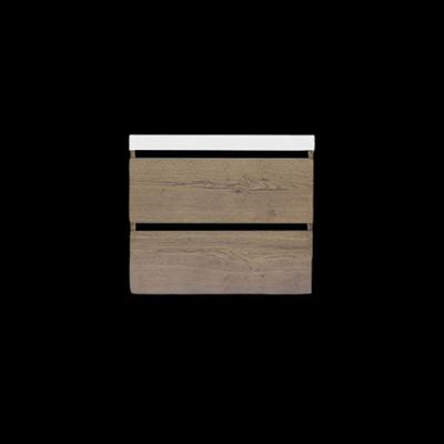 Onderkast Sanilux Trendline Met Greeplijst Mat Zwart 60x47x52 cm Tabak Oak Sanilux