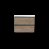 Onderkast Sanilux Trendline Met Greeplijst Mat Zwart 60x47x52 cm Tabak Oak Sanilux