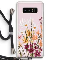 Painted wildflowers: Samsung Galaxy Note 8 Transparant Hoesje met koord