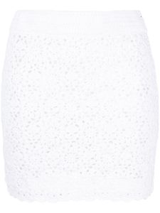 MC2 Saint Barth minijupe en crochet - Blanc