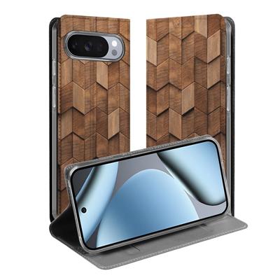 Google Pixel 10 Pro | Standcase | Hoesje Wooden Cubes