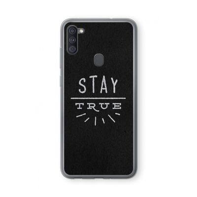 Stay true: Samsung Galaxy A11 Transparant Hoesje