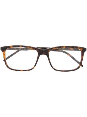 Gucci Eyewear lunettes de vue à monture rectangulaire - Marron