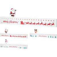 Decoratie Advent Kalender 40 cm Wit/Rood Assorti Decoratie Advent Kalender 40 cm Wit/Rood Assorti