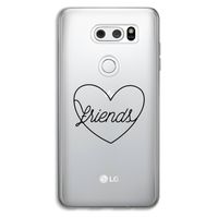 Friends heart black: LG V30 Transparant Hoesje